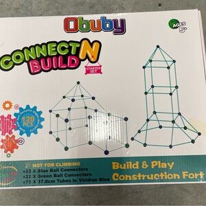 Obuby Kids Construction Fort Building Kit 120 Pieces Ultimate Fort Starter Set